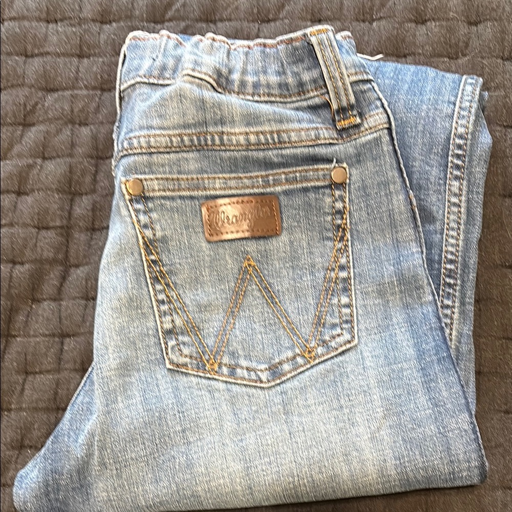 Wrangler Light Blue boys relaxed boot Jeans